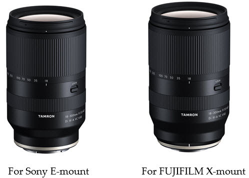 Tamron宣布索尼e Mount和fujifilm X Mount的18 300mm F3 5 6 3 Di Iii A Vc Vxd 数字摄影评论